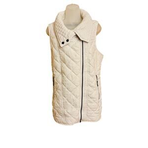 Marc of New York Andrew Marc 
Quilted jacket full zip Asymmetrical vest szLarge